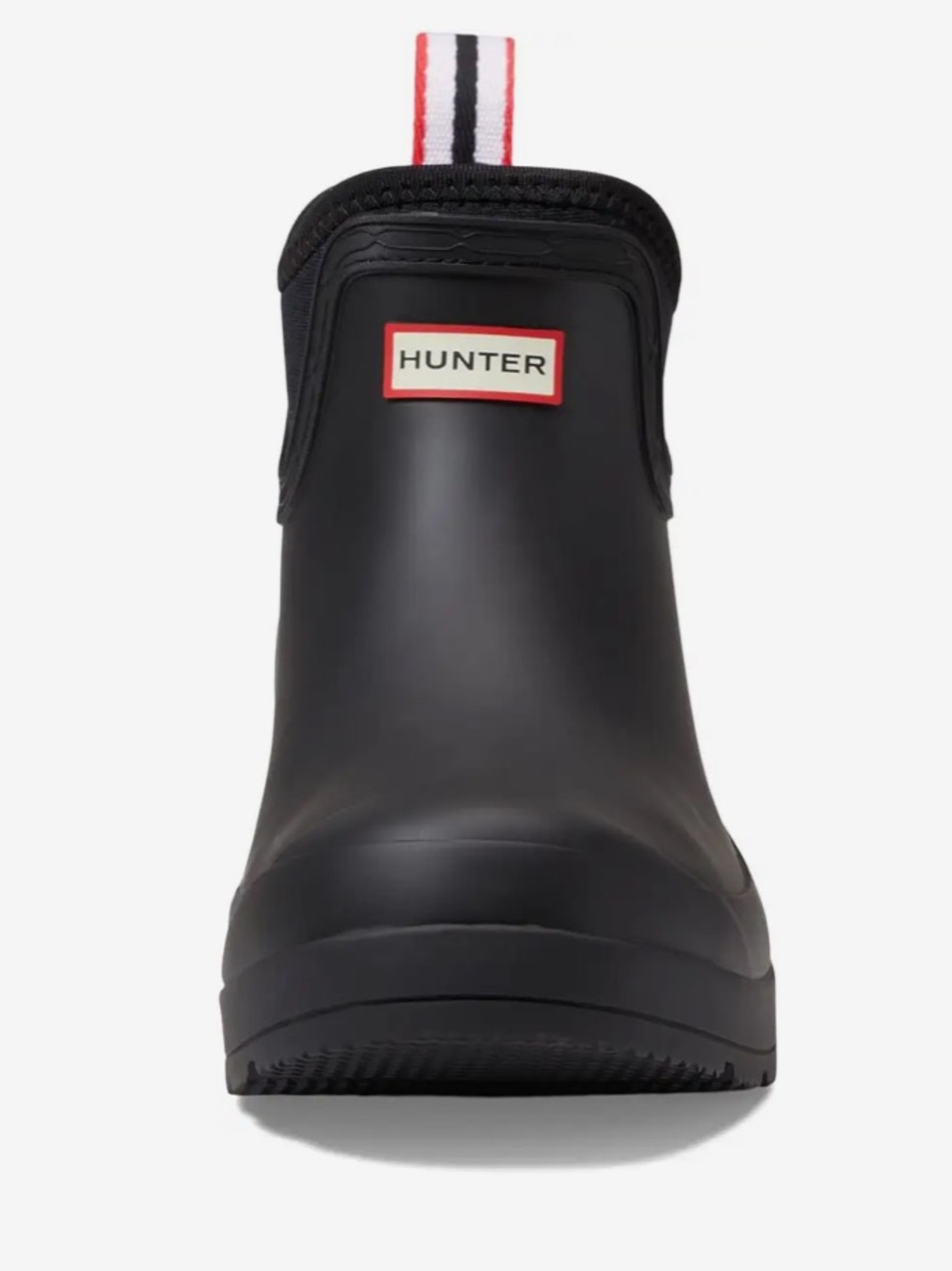 Hunter women’s play Chelsea Black Waterproof Ankle Rain Boots! New in box! 7